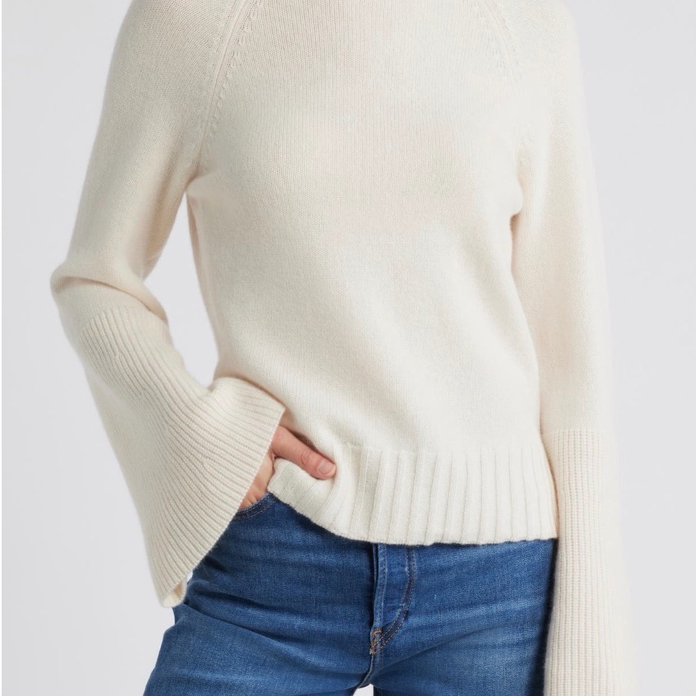 PAIGE Laurel Recycled Cashmere & Cashmere Bell Sleeve Sweater